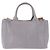 PRADA Canapa PM Hand Bag Canvas 2way Gray Gold - vista 2