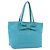 PRADA Tote Bag Nylon Turquoise Blue Gold