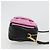 PRADA Ribbon Shoulder Bag Leather Black Pink - vista 3