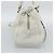 PRADA Hand Bag Vittero Dino Leather 2way White Silver - vista 3