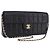 CHANEL Choco Bar Line Chain Shoulder Bag Leather Black Gold CC