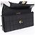 CHANEL Choco Bar Line Chain Shoulder Bag Leather Black Gold CC - vista 20