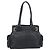 PRADA Tote Bag em couro Vittero Dino Preto Prata - vista 3