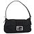 FENDI Mamma Baguette Shoulder Bag Cotton Black Silver