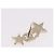 CHANEL Rhinestone COCO Mark Earring Metal Gold Tone CC - vista 5