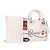 Christian Dior Hand Bag Leather 2way White Silver
