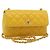 CHANEL Matelasse Chain Shoulder Bag Lamb Skin Yellow Gold CC