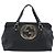 GUCCI Interlocking G Hand Bag Leather Black Gold Tone 131445 - vista 2