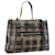 FENDI Hand Bag Mesh 2way Navy Silver Gold