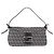 FENDI Zucchino Canvas Mamma Baguette Shoulder Bag Navy Silver - vista 2