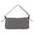 FENDI Zucchino Canvas Mamma Baguette Shoulder Bag Navy Silver - vista 3