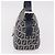 FENDI Zucchino Canvas Mamma Baguette Shoulder Bag Navy Silver - vista 5