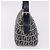 FENDI Zucchino Canvas Mamma Baguette Shoulder Bag Navy Silver - vista 6