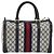 GUCCI GG Supreme Sherry Line Boston Bag PVC Navy Gold - vista 3