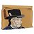 LOEWE Clutch Bag Canvas Brown Silver