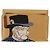 LOEWE Clutch Bag Canvas Brown Silver - vista 2
