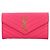 Cartera larga de piel rosa Saint Laurent