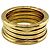 Bulgari Anello Bvlgari B.zero1 a 4 bande D'oro - vista 5