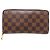 Louis Vuitton Damier Canvas Zippy Wallet Braun