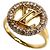 Louis Vuitton Ring mit Strasssteinen, goldplattiert Golden