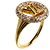 Louis Vuitton Ring mit Strasssteinen, goldplattiert Golden - Ansicht 2