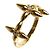 Louis Vuitton Ring plattiert in Gold mit Strasssteinen Golden - Ansicht 2