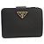 Saffiano Cartera bi-fold Prada de piel negra Negro
