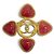 Spilla Chanel Vintage 28 Gripoix Rosso D'oro