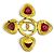 Spilla Chanel Vintage 28 Gripoix Rosso D'oro - vista 2