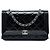 Chanel Portafoglio Boy Wallet on Chain in vernice matelassé nero