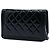 Chanel Portafoglio Boy Wallet on Chain in vernice matelassé nero - vista 2