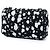 Chanel Black Medium Chevron Tweed Paint Splatter Double Flap Nero - vista 2