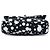 Chanel Black Medium Chevron Tweed Paint Splatter Double Flap Nero - vista 3