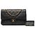 Chanel Black Medium Classic Lambskin Double Flap Nero - vista 7