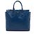 Borsa Tote Convertible Aperta Prada Blue Saffiano Lux