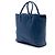 Borsa Tote Convertible Aperta Prada Blue Saffiano Lux - vista 2