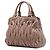 Borsa Satchel Miu Miu in Nappa Matelassé marrone Carne - vista 2