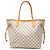 Louis Vuitton White Damier Azur Neverfull MM Bianco
