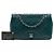 Chanel Green Medium Quilted Crumpled Calfskin Bi Vintage Full Flap Verde Verde scuro - vista 7