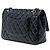 Chanel Black Medium Classic Patent Double Flap Nero - vista 2