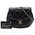Chanel Black Small Quilted Glazed Calfskin Bubble CC Flap Nero - vista 7
