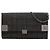 Chanel Gray CC Chocolate Bar Denim Flap Marrone