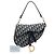 Borsa Saddle Dior in tela Blue Oblique - vista 6