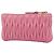 Clutch Miu Miu in nappa matelassé rosa - vista 2