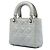 Dior Silver Mini Iridescent Lambskin Cannage Lady Dior Argento - vista 2