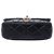 Chanel Black Small Quilted Lambskin Lacquered Chain Flap Nero - vista 3