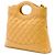 Borsa Chanel 31 Shopping Bag Mini in vitello grinzato lucido giallo - vista 2