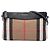 Borsa a tracolla Burberry Brown Mega Check Canvas Derby Peyton Marrone