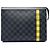 Louis Vuitton Black Damier Graphite Stripe Pochette Voyage MM Schwarz