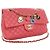 Chanel Pink Medium Classic Lambskin Valentines Heart Charms Single Flap Rosa - vista 9